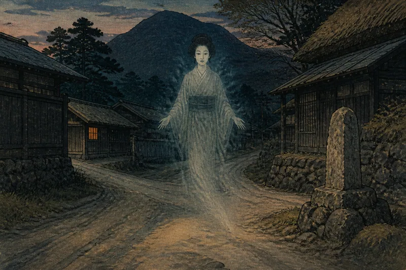 池田町の恨みを残す幽霊のイメージ挿絵