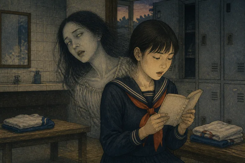 鎌倉の読経で浮く肩の顔のイメージ挿絵