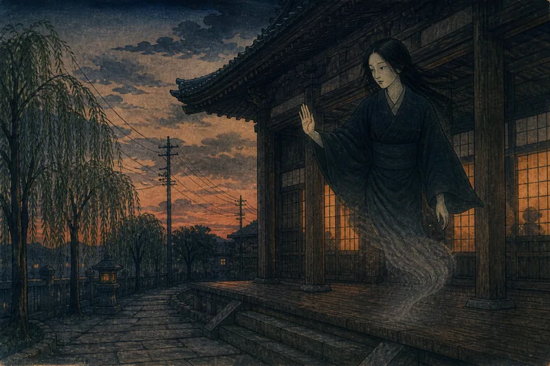 小諸の死を告げる幽霊のイメージ挿絵