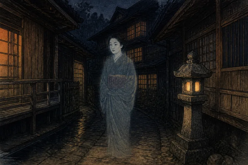 野沢温泉の幽霊のイメージ挿絵
