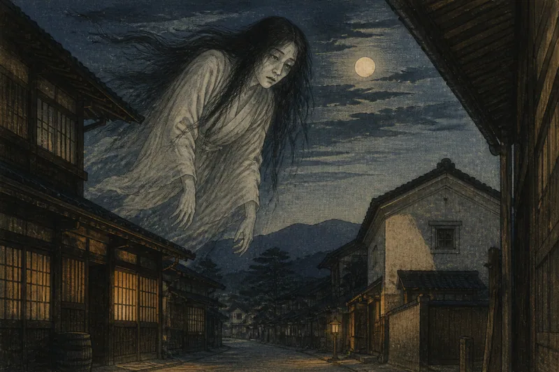 小布施町の恐ろしい幽霊のイメージ挿絵