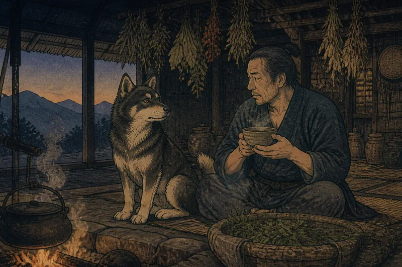 山犬除けの俗信のイメージ挿絵
