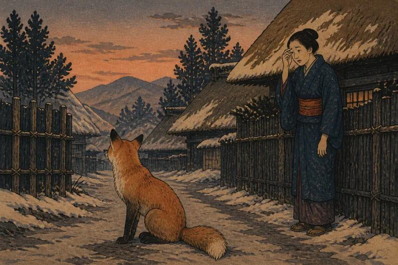 眉唾と狐の鳴き声占いのイメージ挿絵