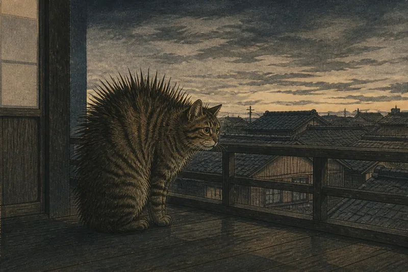 猫と道づれの俗信のイメージ挿絵