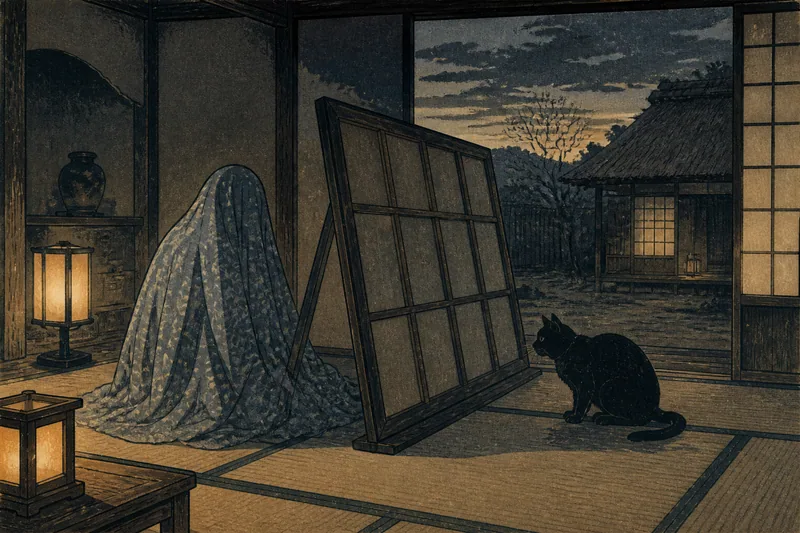 死者と猫のイメージ挿絵