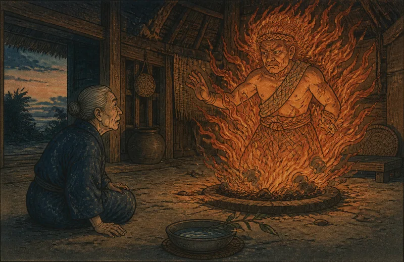 小言の神罰と地震封じのイメージ挿絵